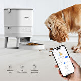 Xenon Smart Akıllı Otomatik Kedi Tuvaleti 4LT Çelik Hazneli Mama Kabı Akıllı Bataryalı Su Pınarı ve Yedek Filtre Pet Seti